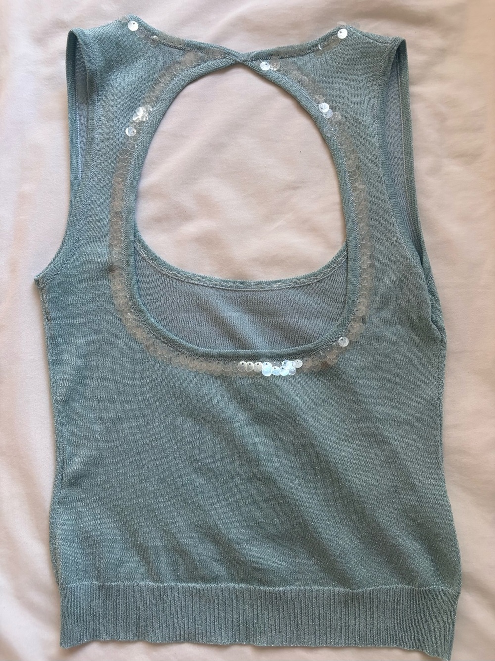 Edikted Annya Sequin Cutout Knit Top